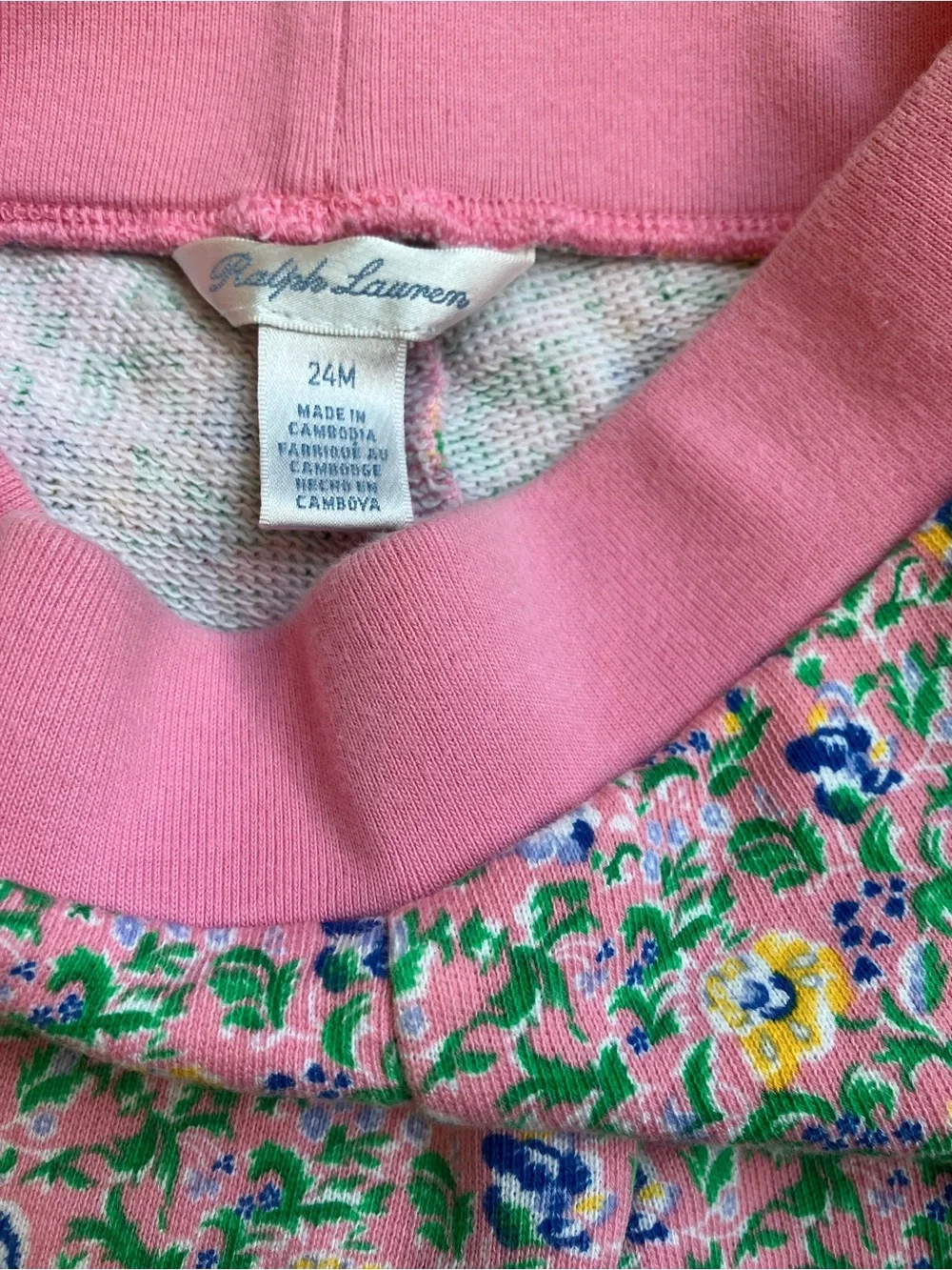 Ralph Lauren Pink Floral Hooded Set - 24 Month